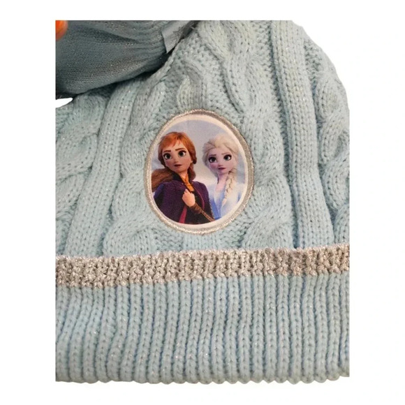 Disney Little Girl's Frozen 2 Winter Beanie Hat and Mitten Set - Picture 2 of 5